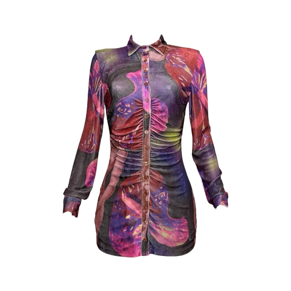 With Jean Multicolor Floral Mini Dress